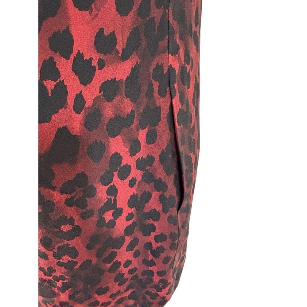 Saint Laurent Dress Womens XS Leopard Print Silk Mini Long Sleeve Indie Sleaze - Picture 7 of 10
